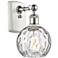 Athens Water Glass 6" Incandescent Sconce - White & Chrome - Clear