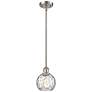 Athens Water Glass 6" LED Mini Pendant - Brushed Satin Nickel - Clear