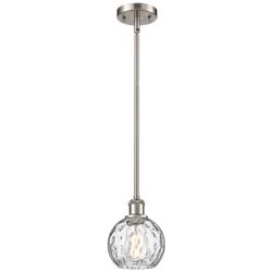 Athens Water Glass 6" LED Mini Pendant - Brushed Satin Nickel - Clear