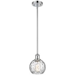 Athens Water Glass 6" LED Mini Pendant - Polished Chrome - Clear