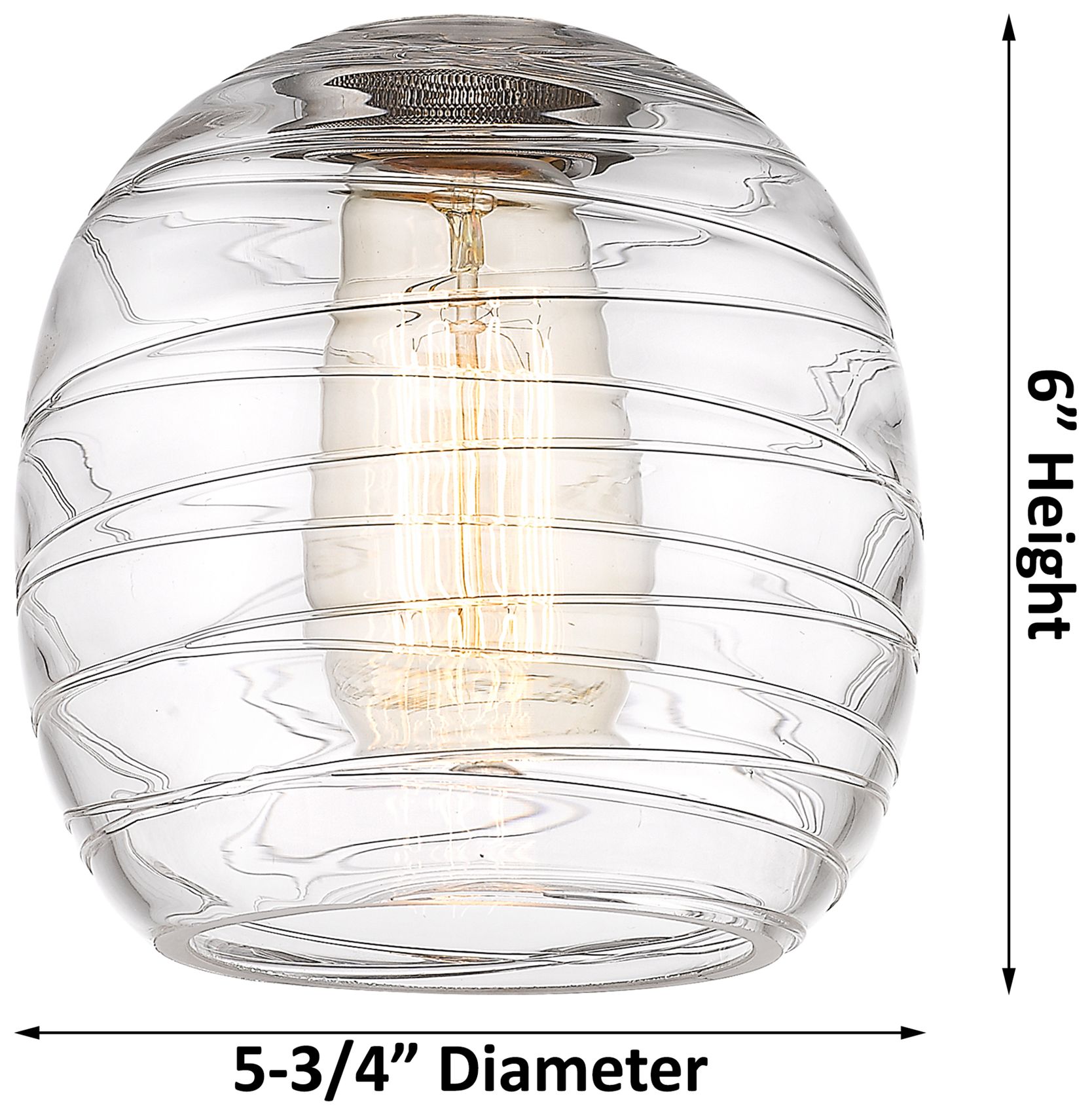 Image 4 Athens Water Glass 6" LED Mini Pendant - Polished Chrome - Clear more views