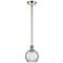 Athens Water Glass 6" LED Mini Pendant - Polished Nickel - Clear