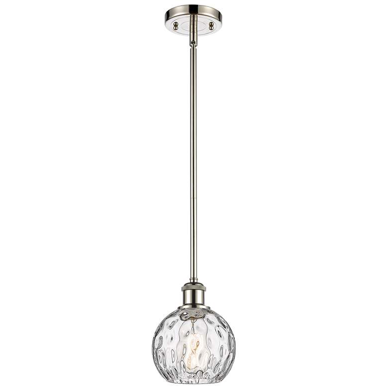 Image 1 Athens Water Glass 6 inch LED Mini Pendant - Polished Nickel - Clear