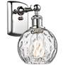 Athens Water Glass 6" LED Sconce - Chrome Finish - Clear Shade