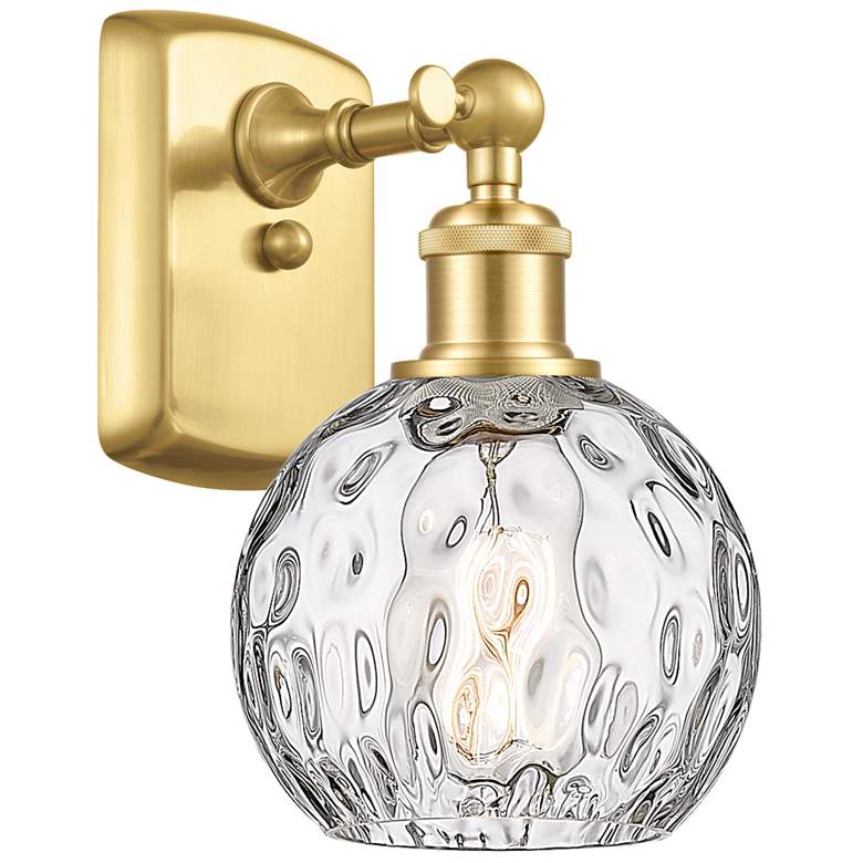 Image 1 Athens Water Glass 6" LED Sconce - Gold Finish - Clear Shade