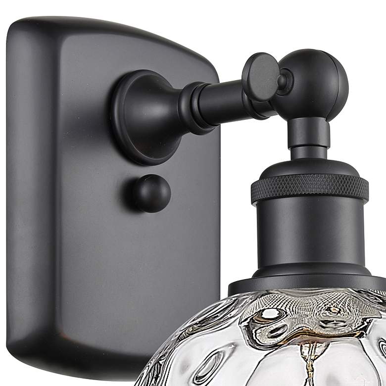Image 2 Athens Water Glass 6" LED Sconce - Matte Black Finish - Clear Shade more views