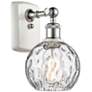 Athens Water Glass 6" LED Sconce - White &#38; Chrome Finish - Clear S