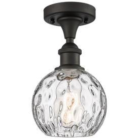 Athens Water Glass 6" Semi-Flush Mount - Oil Rubbed Bronze - Clear Athens Water Glass 6" Semi-Flush Mount - Oil Rubbed Bronze - Clear