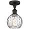 Athens Water Glass 6" LED Semi-Flush Mount - Oil Rubbed Bronze - Clear