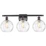 Athens Water Glass 8" 3 Light 26" Bath Light - Oil Rubbed Bronze