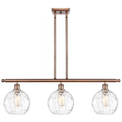 Athens Water Glass 8" 3 Light 36" LED Island Light - Copper  - Cl