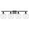 Athens Water Glass 8" 4 Light 36" Bath Light - Oil Rubbed Bronze