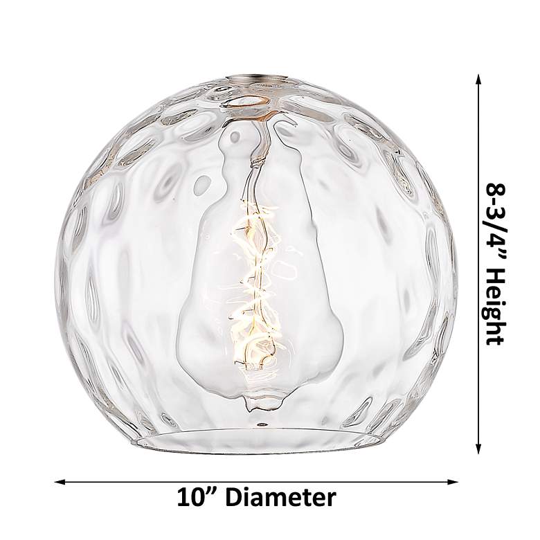 Image 4 Athens Water Glass 8" 4 Light 48" Island Light - Brushed Brass - more views