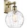 Athens Water Glass 8" Incandescent Sconce - Brass Finish - Clear Shade