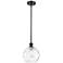 Athens Water Glass 8" LED Mini Pendant - Matte Black - Clear Water Gla