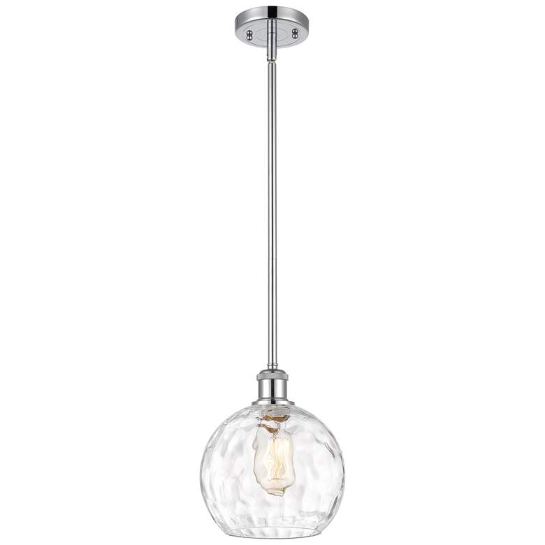 Image 1 Athens Water Glass 8" LED Mini Pendant - Polished Chrome - Clear