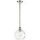 Athens Water Glass 8" LED Mini Pendant - Polished Nickel - Clear
