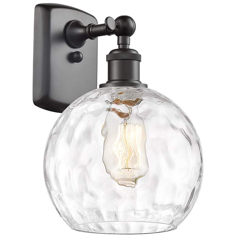 Image 1 Athens Water Glass 8" LED Sconce - Bronze Finish - Clear Shade