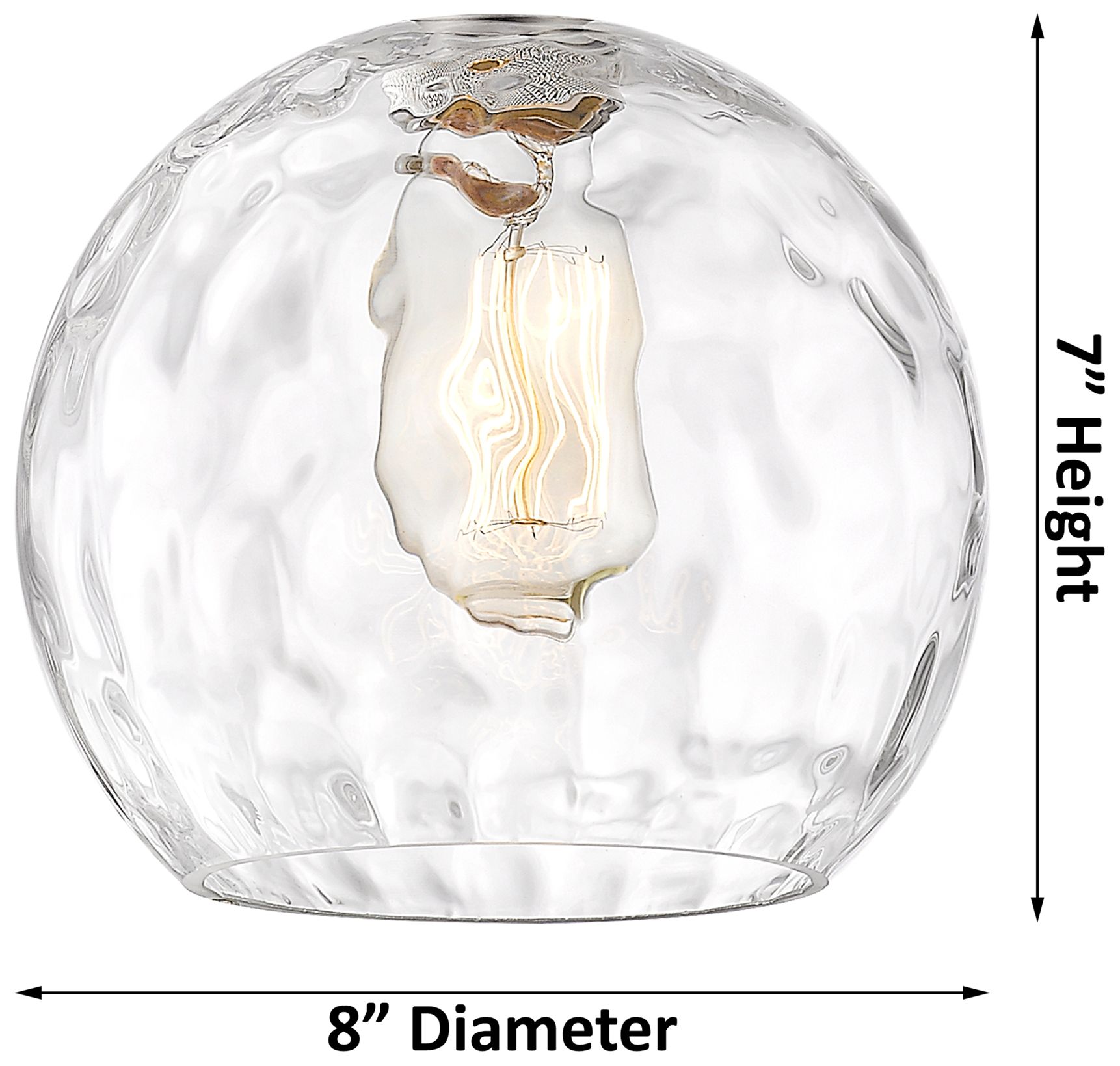 Image 5 Athens Water Glass 8" LED Sconce - Bronze Finish - Clear Shade more views