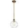 Athens Water Glass 8" Mini Pendant - Brushed Brass - Clear Water Glass