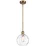 Athens Water Glass 8" Mini Pendant - Brushed Brass - Clear Water Glass