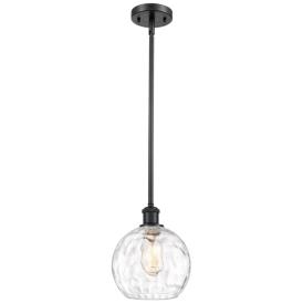 Athens Water Glass 8" Mini Pendant - Matte Black - Clear Water Glass S Athens Water Glass 8" Mini Pendant - Matte Black - Clear Water Glass S