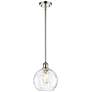 Athens Water Glass 8" Mini Pendant - Polished Nickel - Clear Water Gla