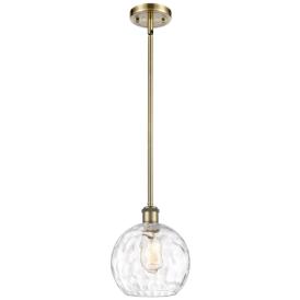 Athens Water Glass 8" Wide Antique Brass LED Mini Pendant Athens Water Glass 8" Wide Antique Brass LED Mini Pendant