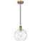 Athens Water Glass 8" Wide Brushed Brass Mini Pendant