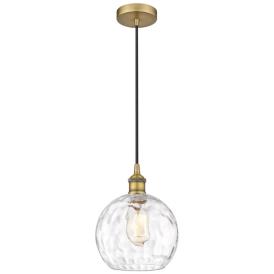 Athens Water Glass 8" Wide Brushed Brass Mini Pendant Athens Water Glass 8" Wide Brushed Brass Mini Pendant