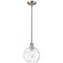 Athens Water Glass 8" Wide Brushed Satin Nickel Mini Pendant