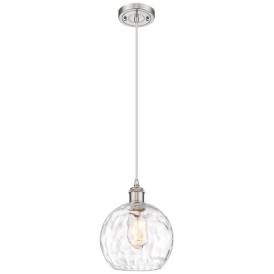 Athens Water Glass 8" Wide Brushed Satin Nickel Mini Pendant Athens Water Glass 8" Wide Brushed Satin Nickel Mini Pendant