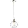 Athens Water Glass 8" Wide Polished Nickel Mini Pendant