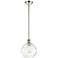 Athens Water Glass 8" Wide Polished Nickel Mini Pendant