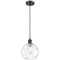 Athens Water Glass 8"W Oil-Rubbed Bronze LED Mini Pendant