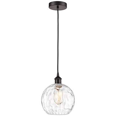 Athens Water Glass 8" Wide Oil-Rubbed Bronze Mini Pendant