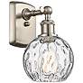 2_Athens Water Glass 9 1/2" High Satin Nickel LED Wall Sconce