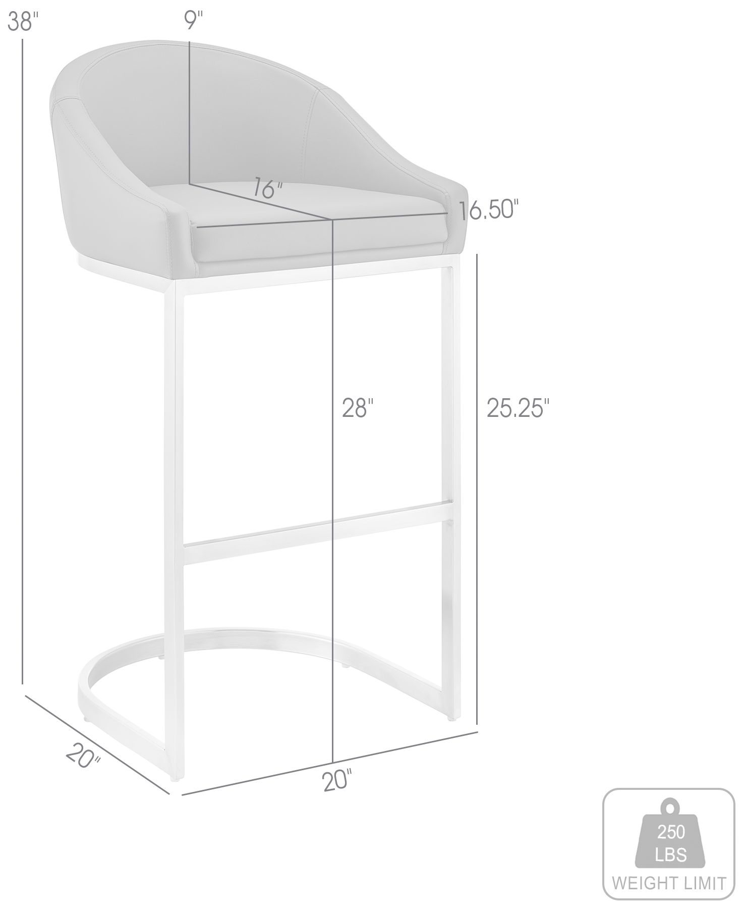 Atherik 28 in. Barstool in Black Finish with Grey Faux Leather
