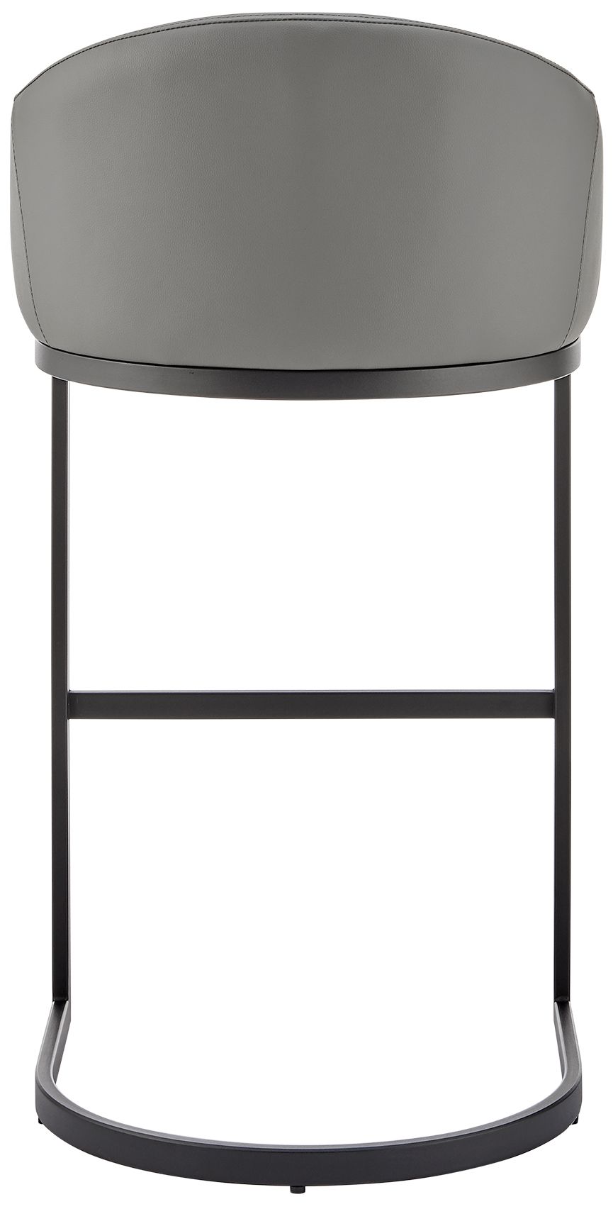 Image 6 Atherik 28 in. Barstool in Black Finish with Grey Faux Leather more views