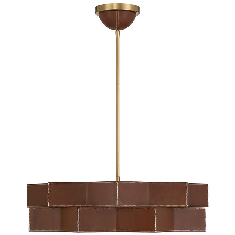 Image 3 Atherton 5-Light Pendant in Warm Brass more views