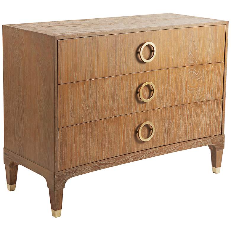 Image 1 Atherton Eastern Teak and Brass Bachelors Chest