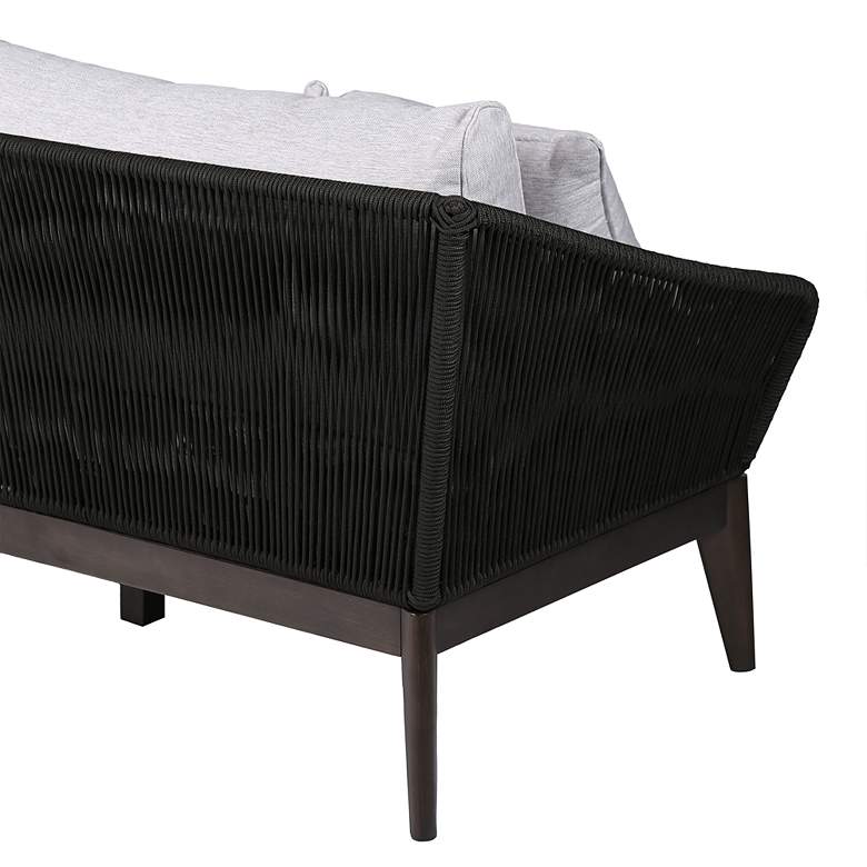 Image 4 Athos Charcoal Rope Dark Eucalyptus Outdoor 3-Seater Sofa more views