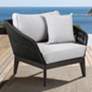 Athos Charcoal Rope Dark Eucalyptus Outdoor Club Chair