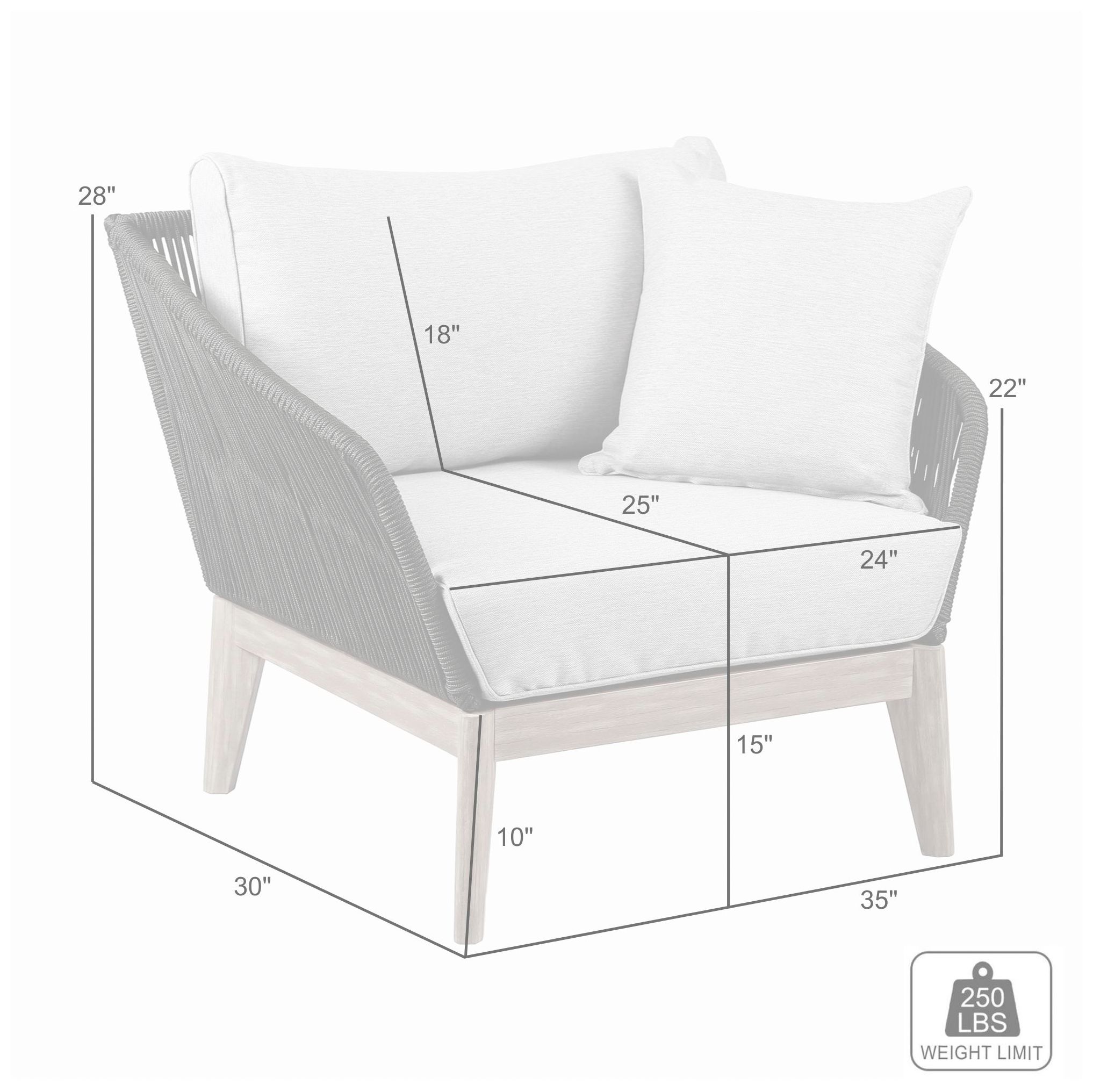 Athos Charcoal Rope Dark Eucalyptus Outdoor Club Chair