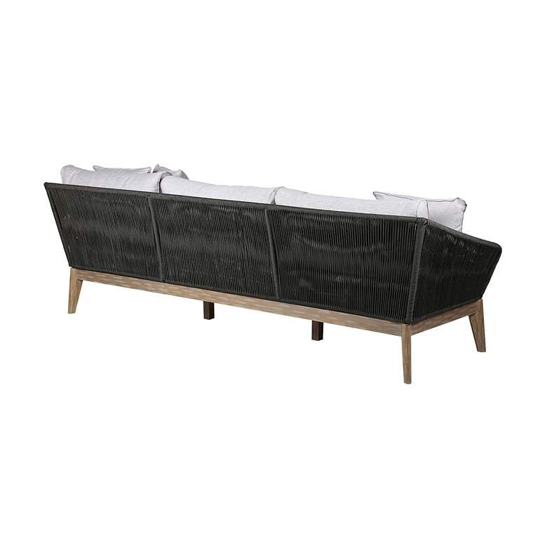 Image 3 Athos Charcoal Rope Light Eucalyptus Outdoor 3-Seater Sofa more views