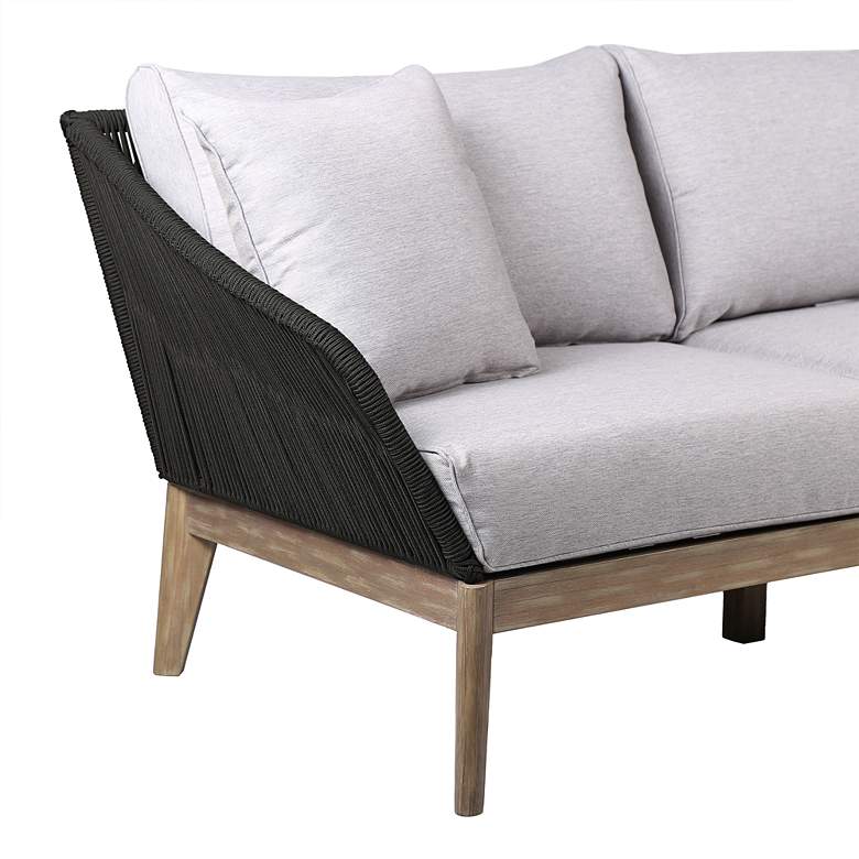 Image 4 Athos Charcoal Rope Light Eucalyptus Outdoor 3-Seater Sofa more views