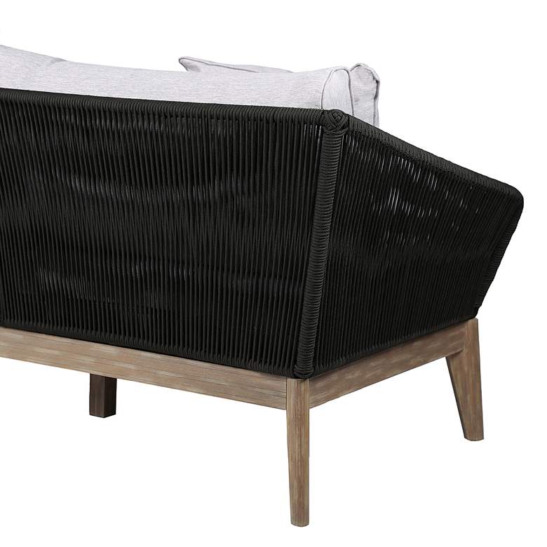Image 5 Athos Charcoal Rope Light Eucalyptus Outdoor 3-Seater Sofa more views