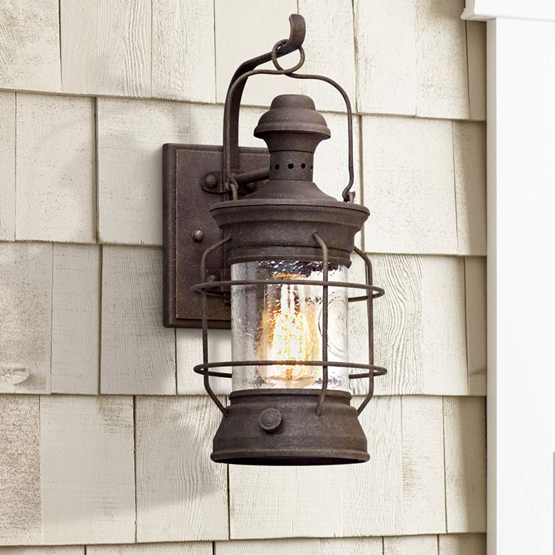 Image 1 Atkins 15 1/2" High Centennial Rust Outdoor Wall Light
