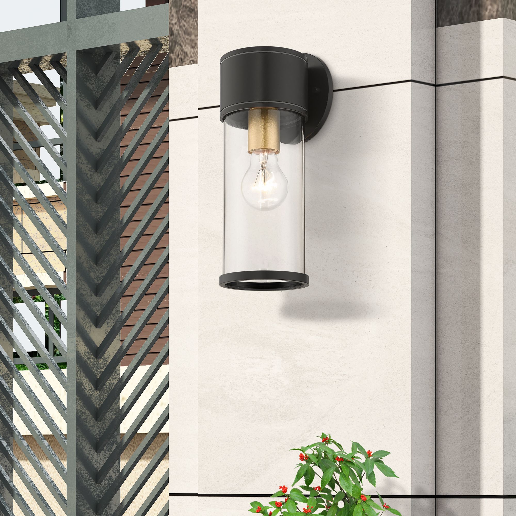 Atlantic 1 Light Bronze Outdoor Medium Wall Lantern