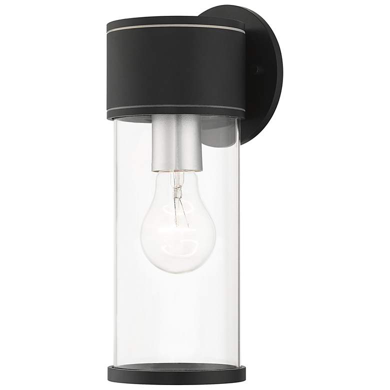 Image 2 Atlantic 1 Light Textured Black Outdoor Medium Wall Lantern